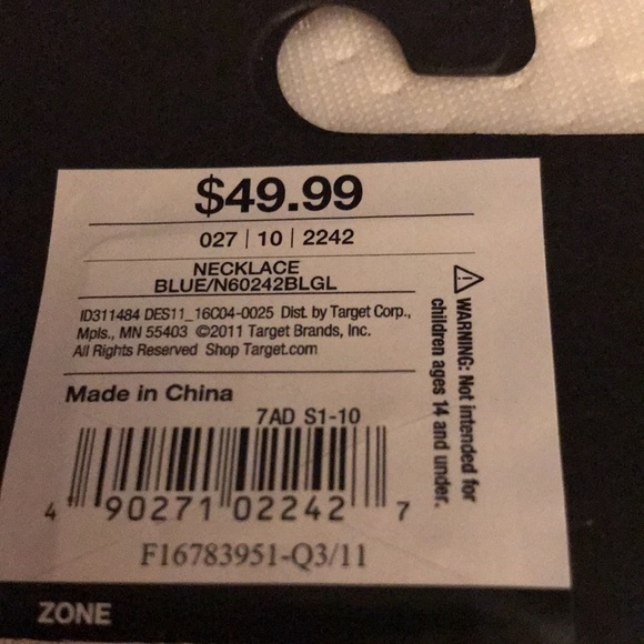 Gold chain with blue stones - Picture 4 of 4